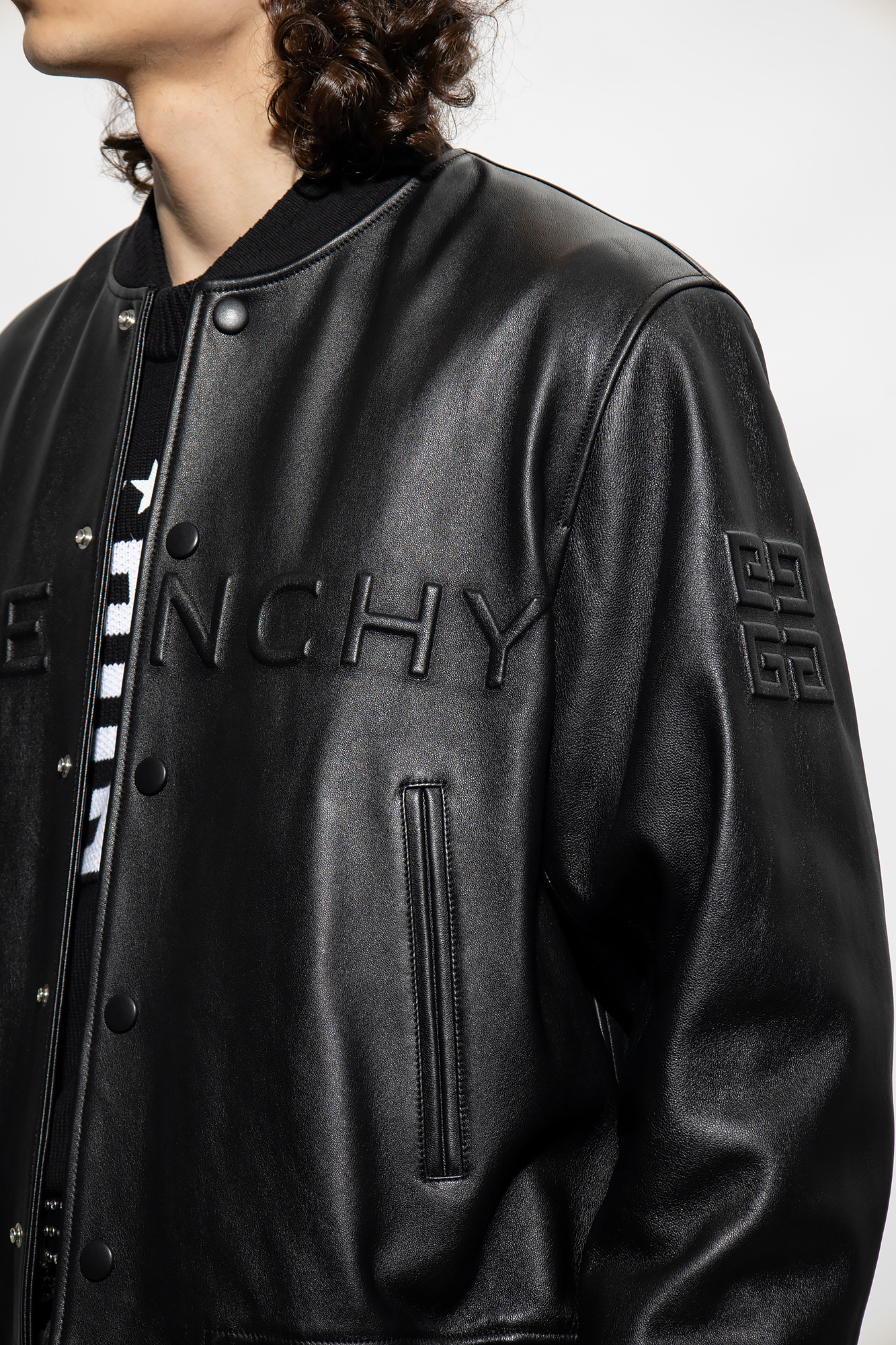 Givenchy black leather on sale jacket